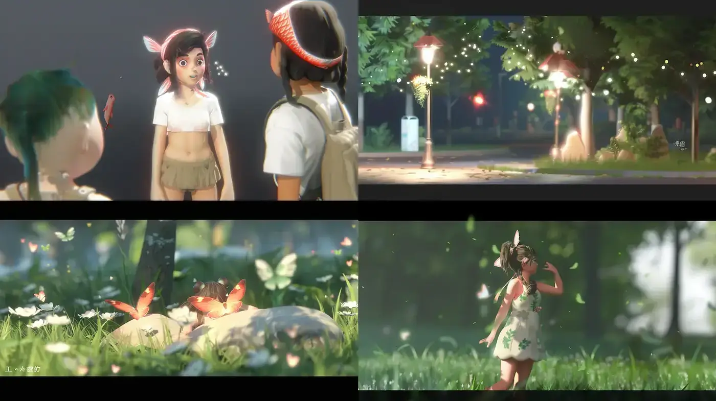 Whimsical and Dreamlike Forest Scenes with a Playful Vibe - Midjourney sref style