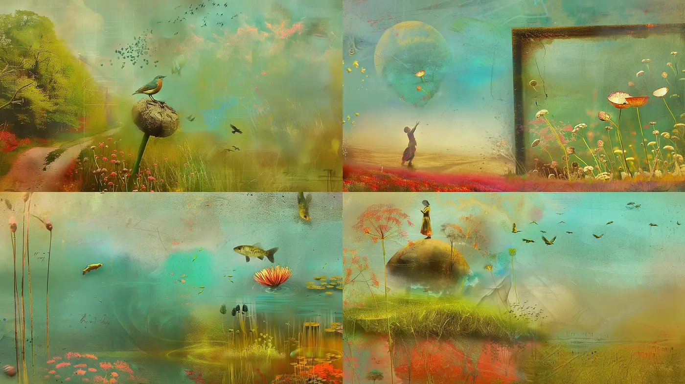 Whimsical Dreamscapes and Surreal Vistas - Midjourney sref style