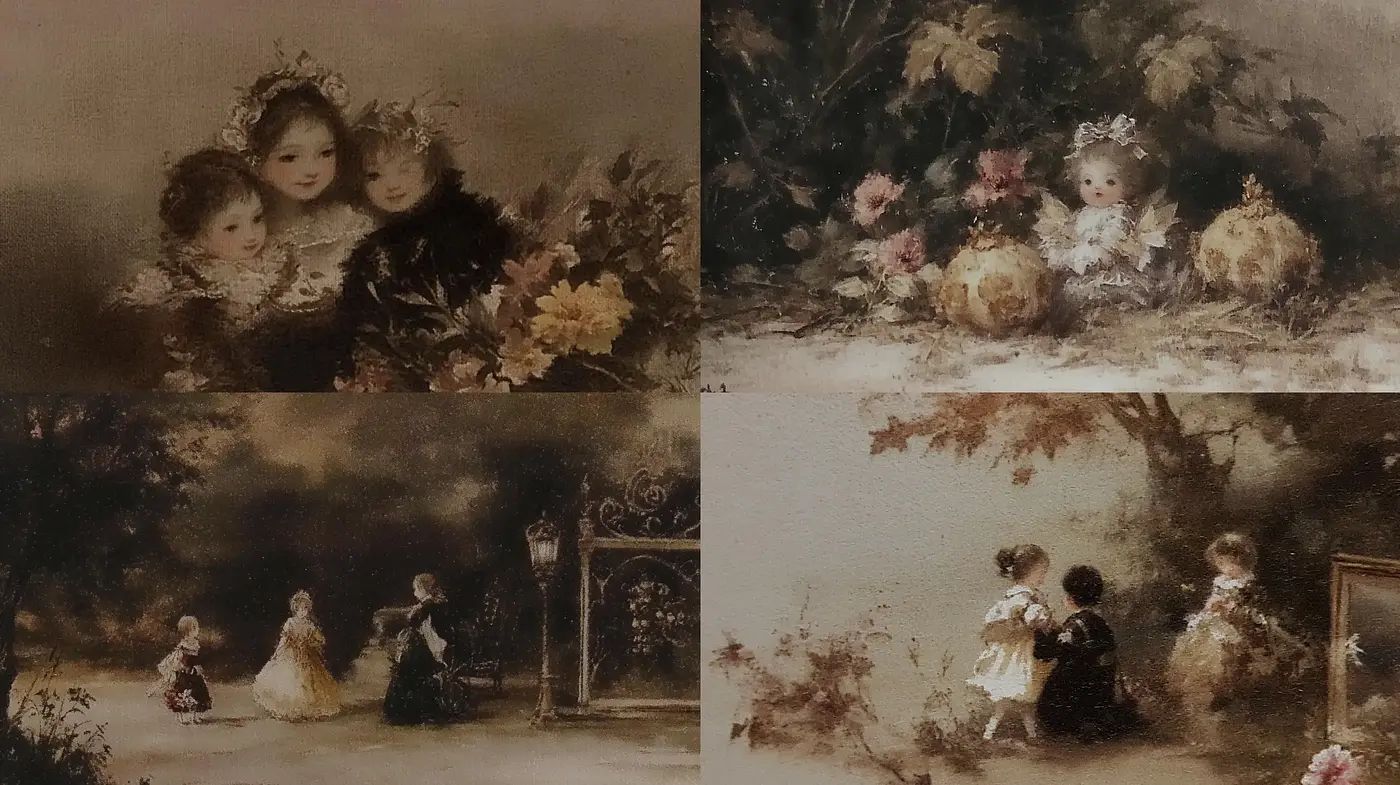 Timeless Elegance: A Homage to Nostalgic Portraiture and Ethereal Moments - Midjourney sref style