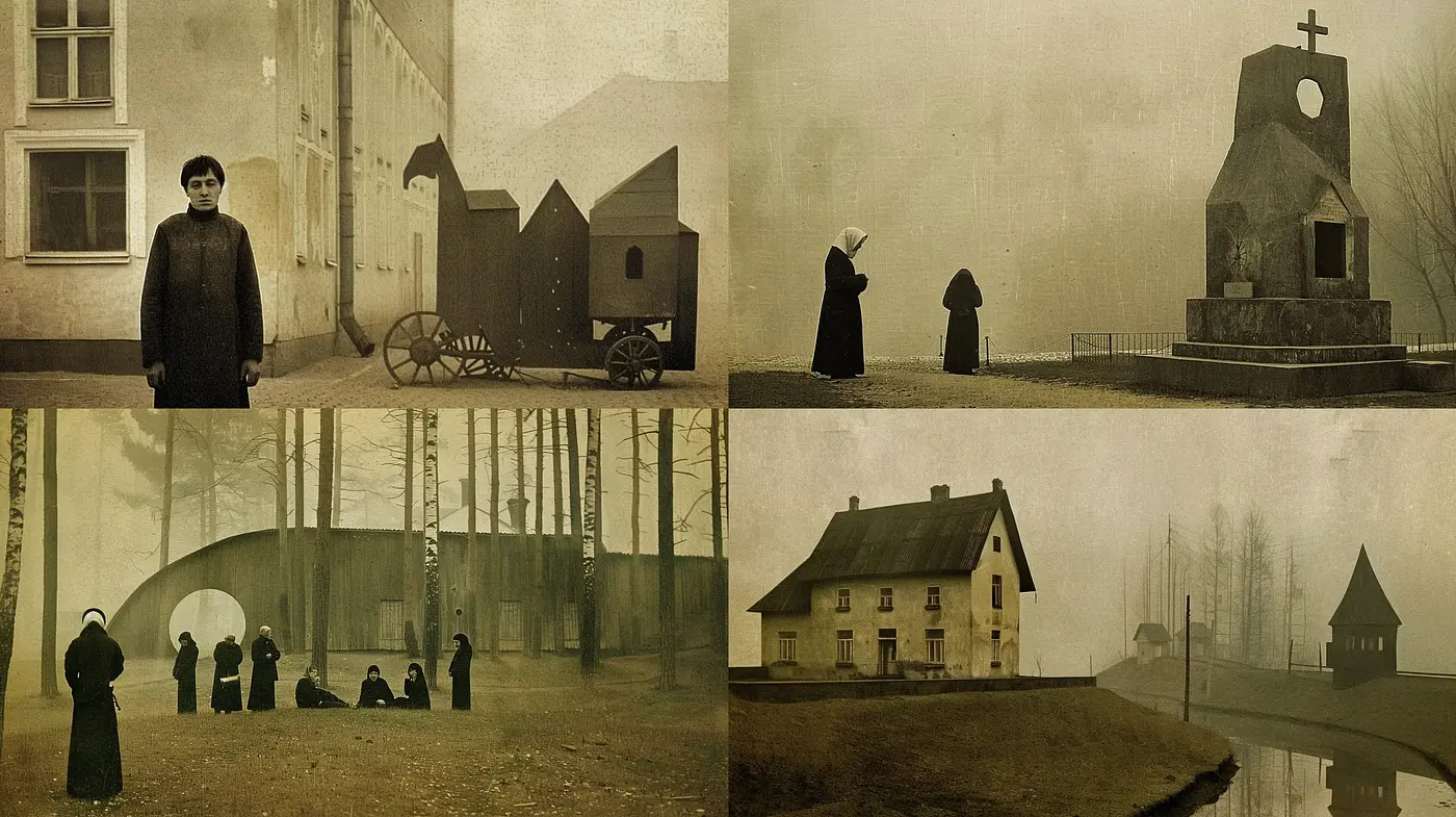 Ethereal Sepia-Toned Visions of Solitude - Midjourney sref style