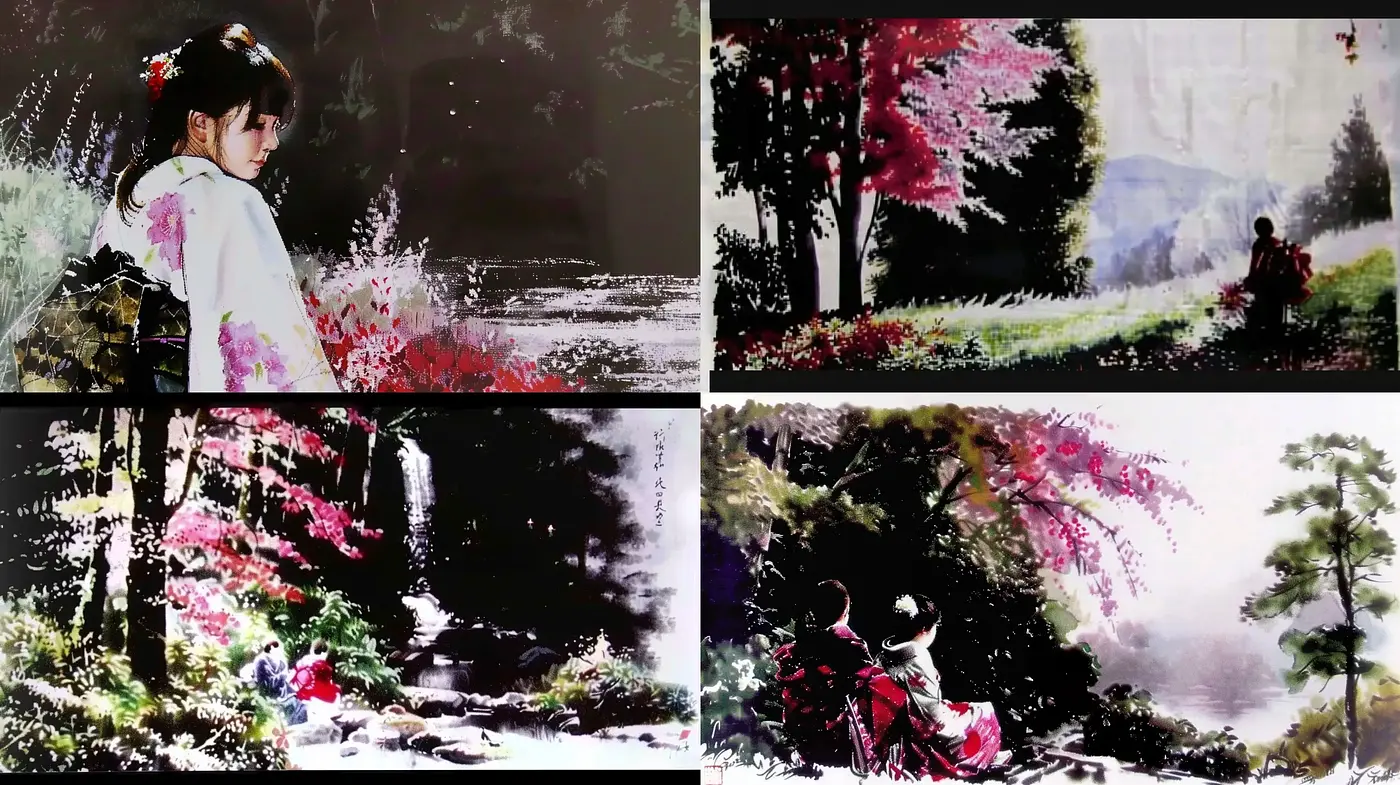 Lyrical Brushstrokes in a Poetic Wilderness - Midjourney sref style