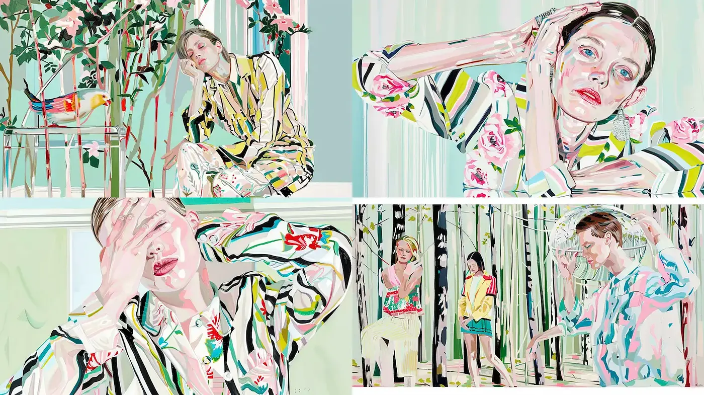 Vibrant and Playful Illustrations with a Contemporary Twist - Midjourney sref style