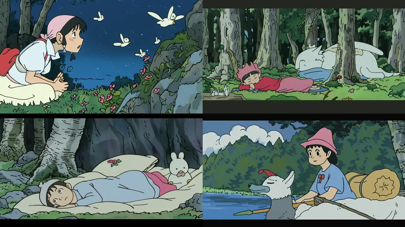 Enchanted Pastoral Anime Scapes with Consistent Whimsical Hues - Midjourney sref style