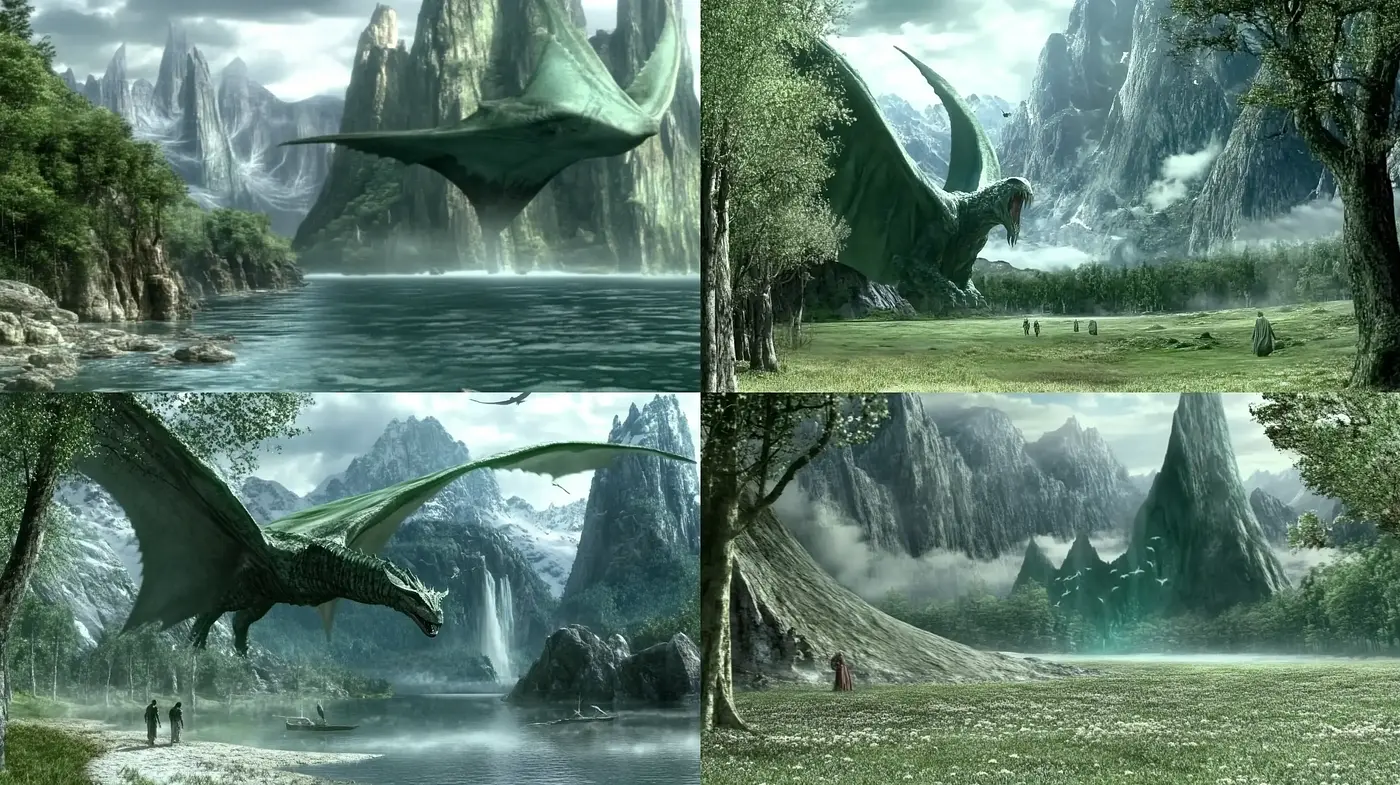 Mystical Mountainous Dragon Ecosystem - Midjourney sref style