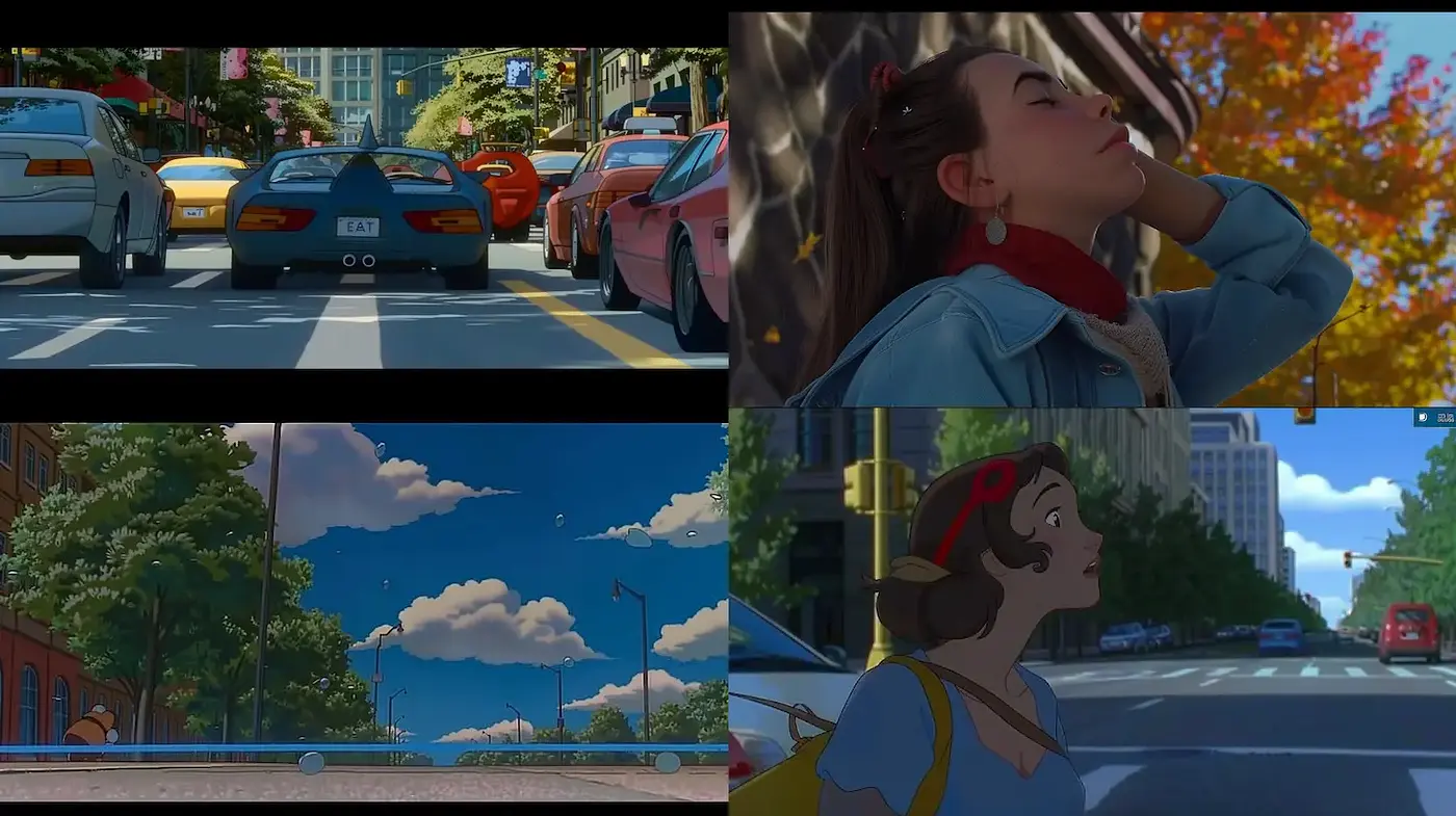 Vibrant Animated Realism with a Touch of Nostalgia - Midjourney sref style