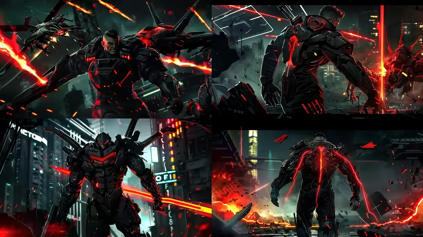 Futuristic Dystopian Mechscape: Homage to Cyberpunk Aesthetics - Midjourney sref style