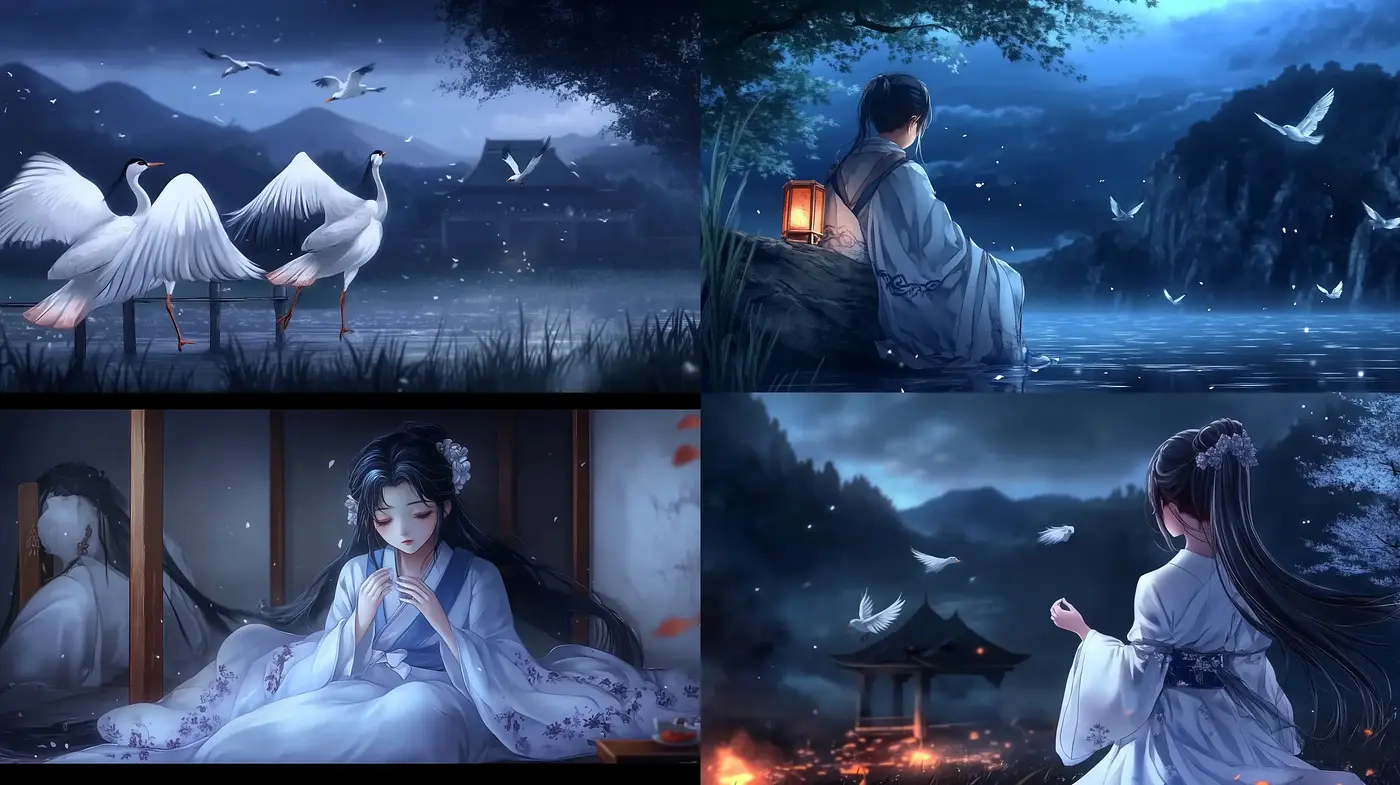 Tranquil Twilight Ambience in Ethereal Asian Settings - Midjourney sref style