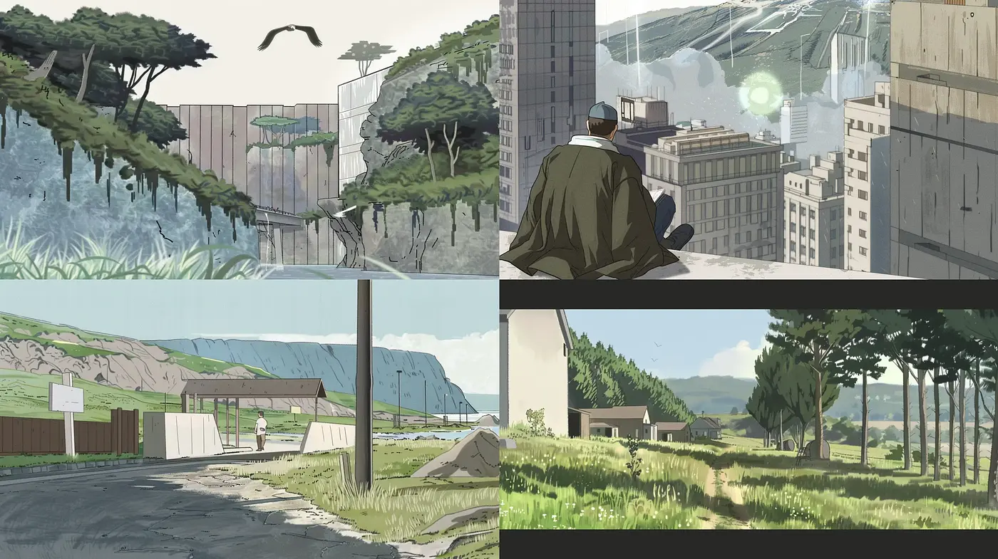 Tranquil Vistas in Pastel Anime Style - Midjourney sref style