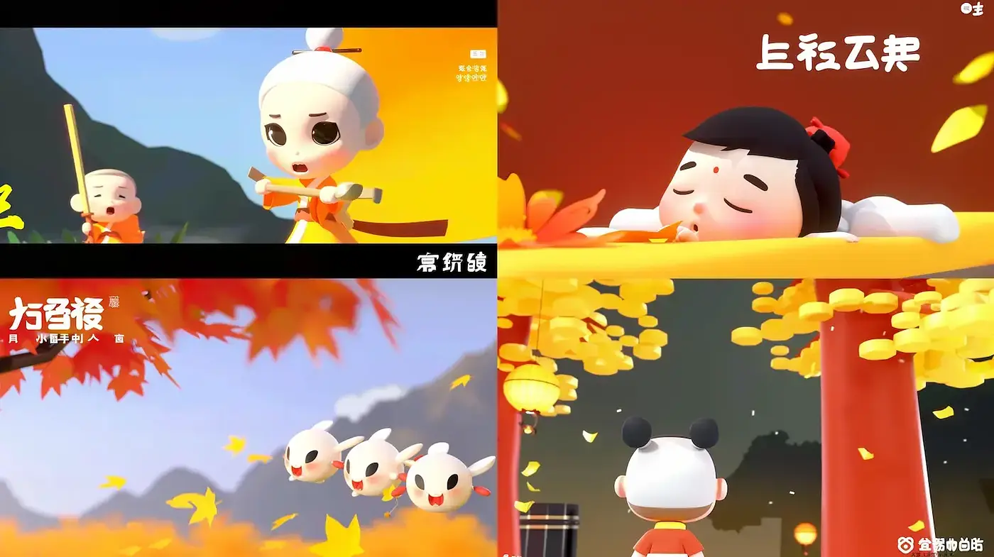 Whimsical Autumn Reverie: A Stylized Fusion of Minimalism and Animation - Midjourney sref style