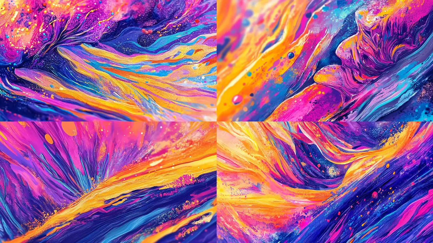 Cosmic Vibrance in Abstract Expressionism - Midjourney sref style