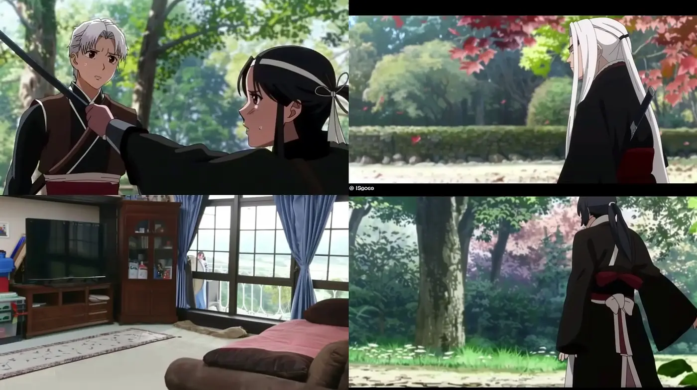 Harmonious Anime-Inspired Illustrative Frames with Nature Accents - Midjourney sref style