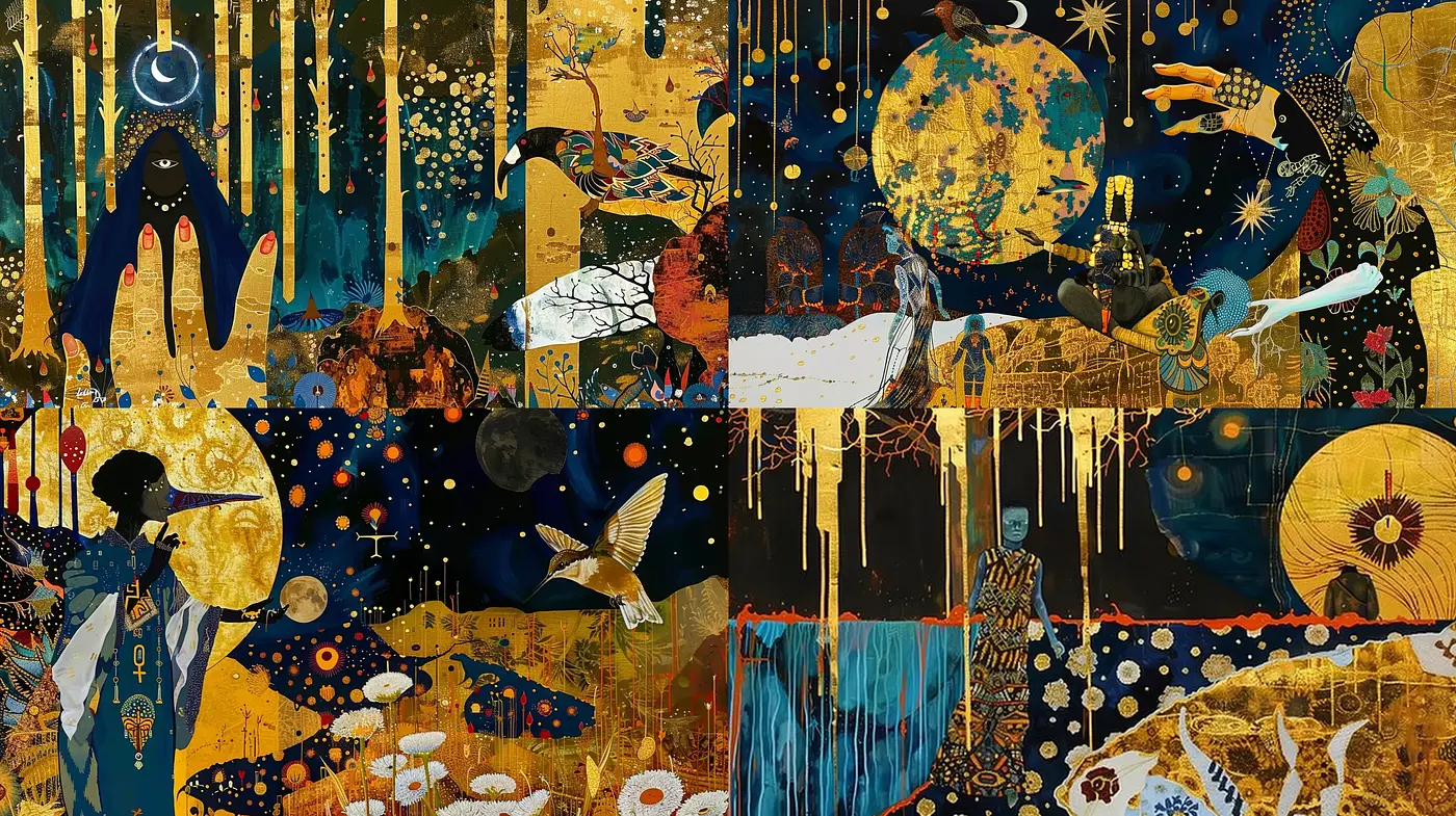 Cosmic Tapestry of Celestial Dreams - Midjourney sref style