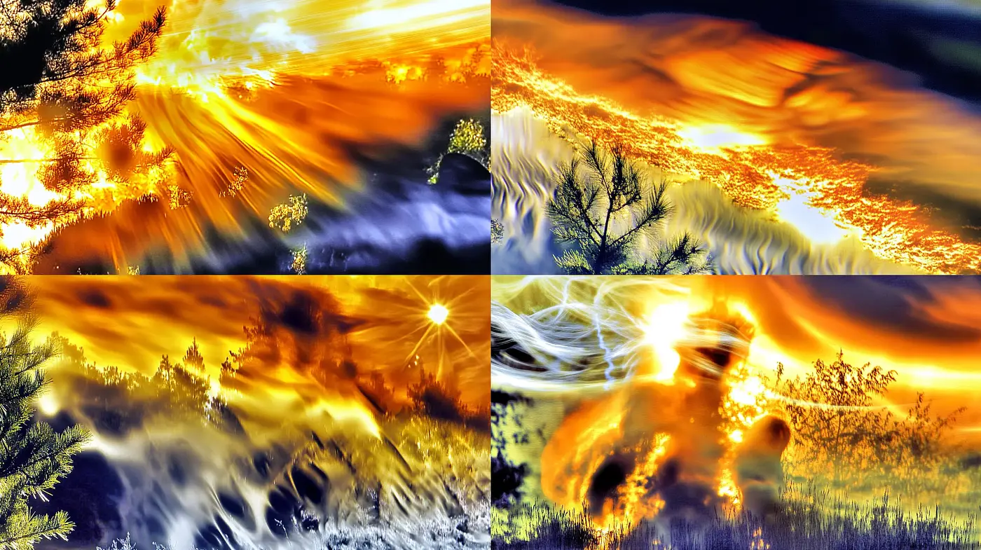 Incandescent Dreamscape Fusion - Midjourney sref style