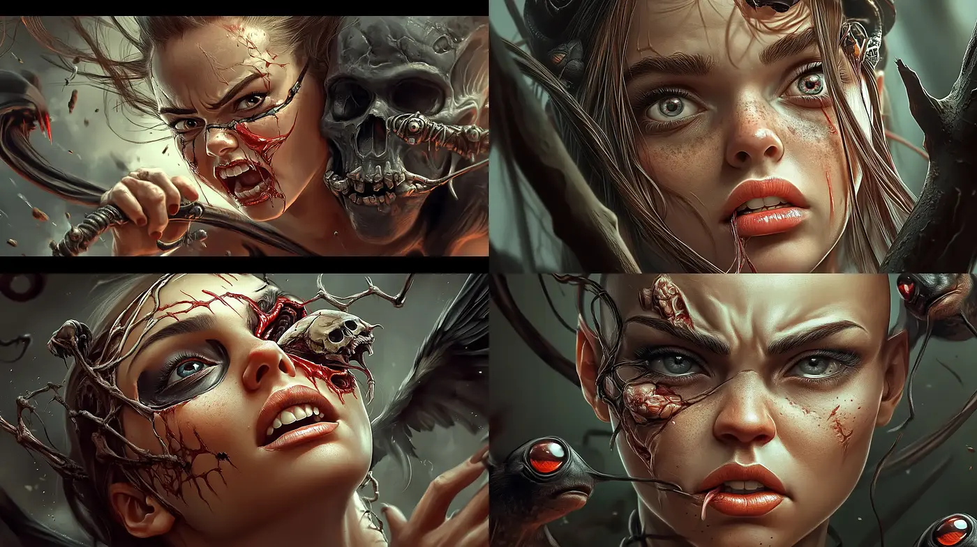 Gritty Hyper-realism with a Dark Fantasy Twist - Midjourney sref style