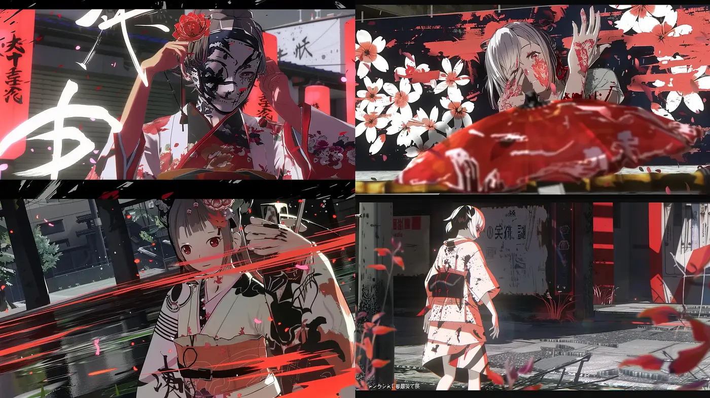 Futuristic Cyberpunk Aesthetic with Japanese Graphic Novel Influences - Midjourney sref style