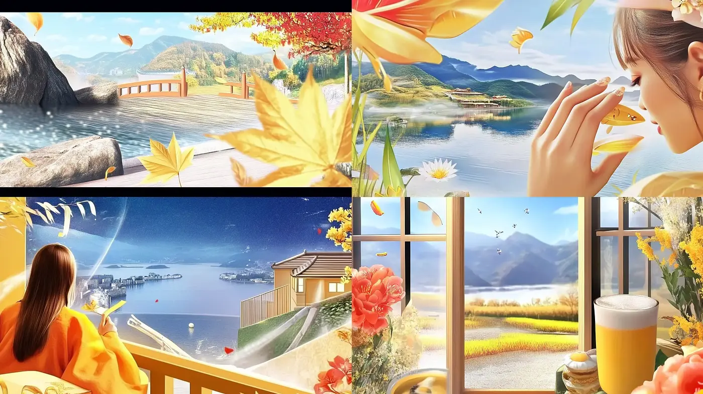 Luminous Serenity: A Homage to Tranquil Vistas in Digital Impressionism - Midjourney sref style