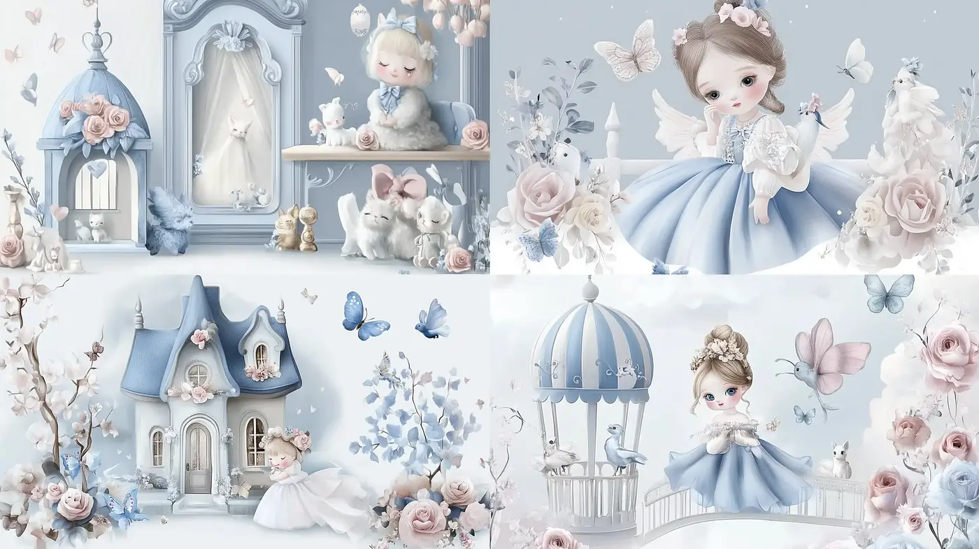 Enchanted Serenity: A Harmonious Blend of Pastel Whimsy and Dreamlike Tranquility - Midjourney sref style