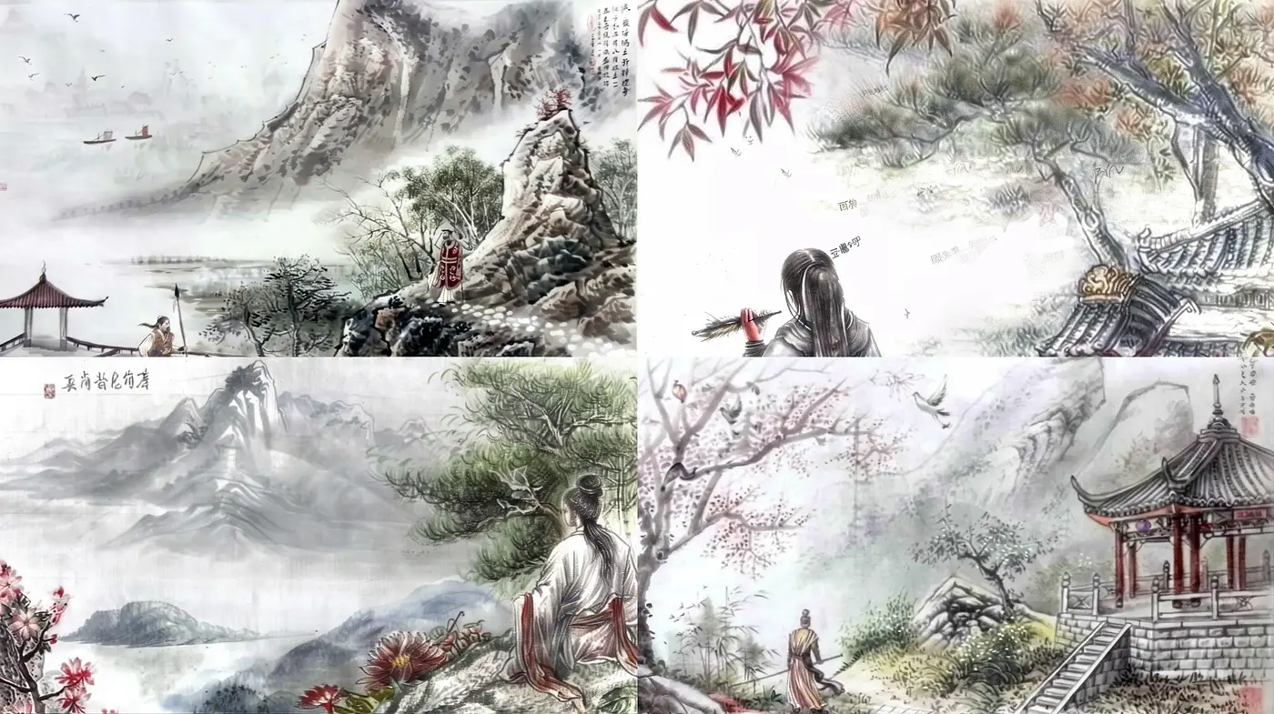 Tranquil Echoes of Eastern Ink Wash Landscapes - Midjourney sref style