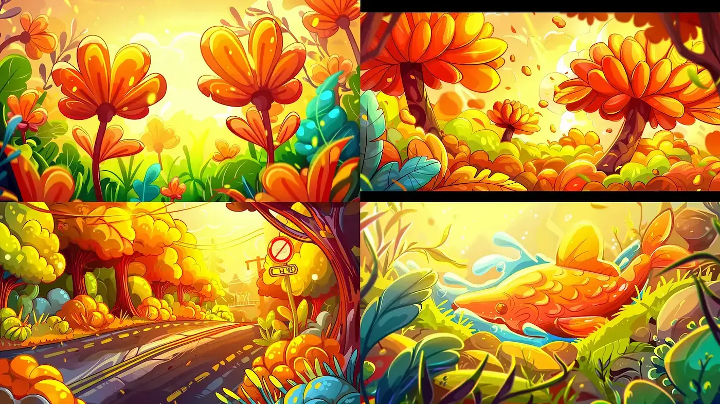 Luminous Dreamscape Illustrations - Midjourney sref style