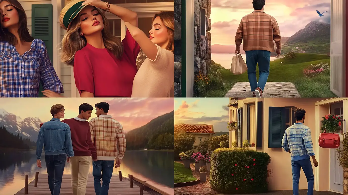 Warm Hues and Serene Landscapes: A Consistent Vision Across Diverse Scenes - Midjourney sref style