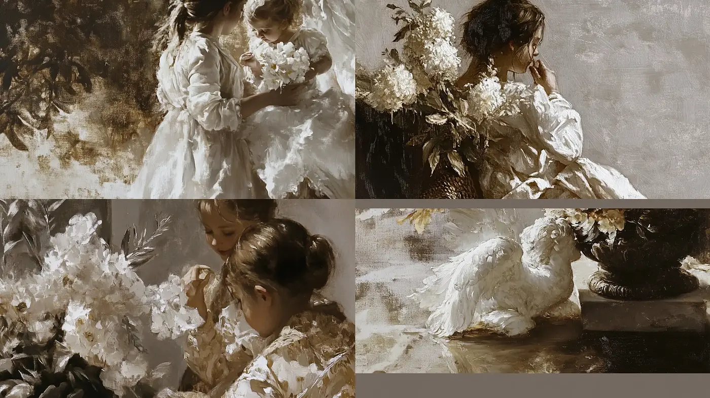 Elegantly Rendered Vintage Impressions of Intimacy - Midjourney sref style