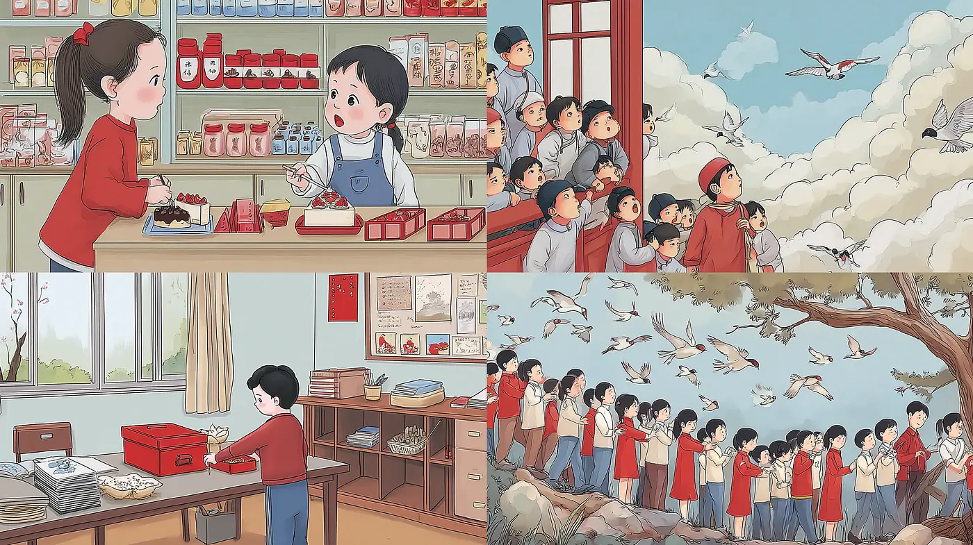 Charming Illustrations Evoking Nostalgic Childhood Memories - Midjourney sref style