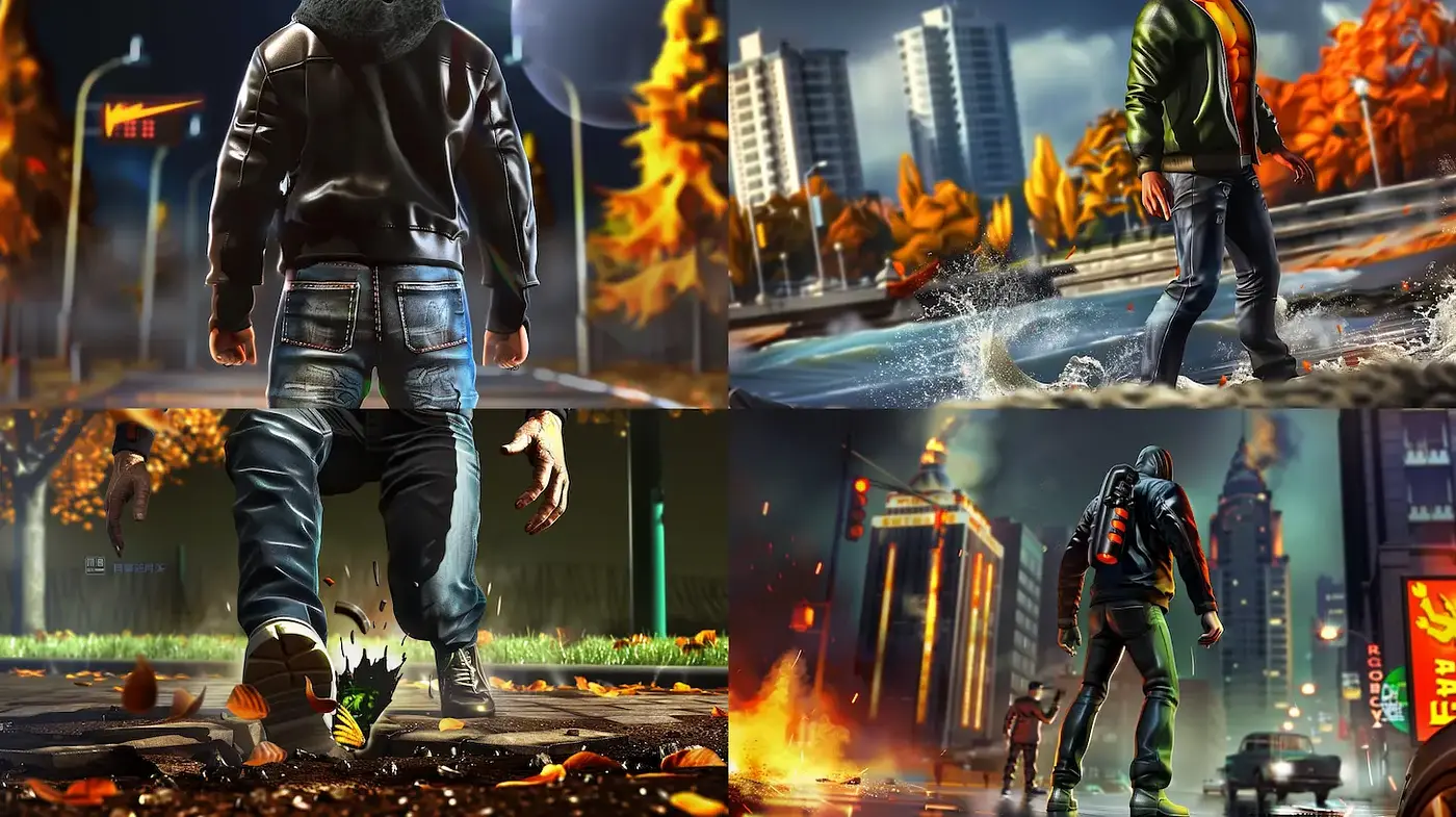 Dynamic urban scenes infused with motion and vibrant storytelling - Midjourney sref style