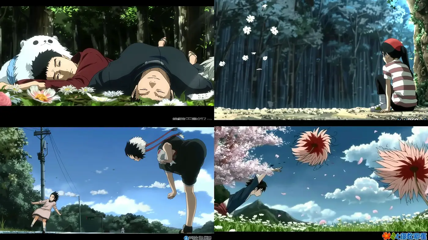 Elegiac Anime Dreamscape with Idyllic Nature - Midjourney sref style