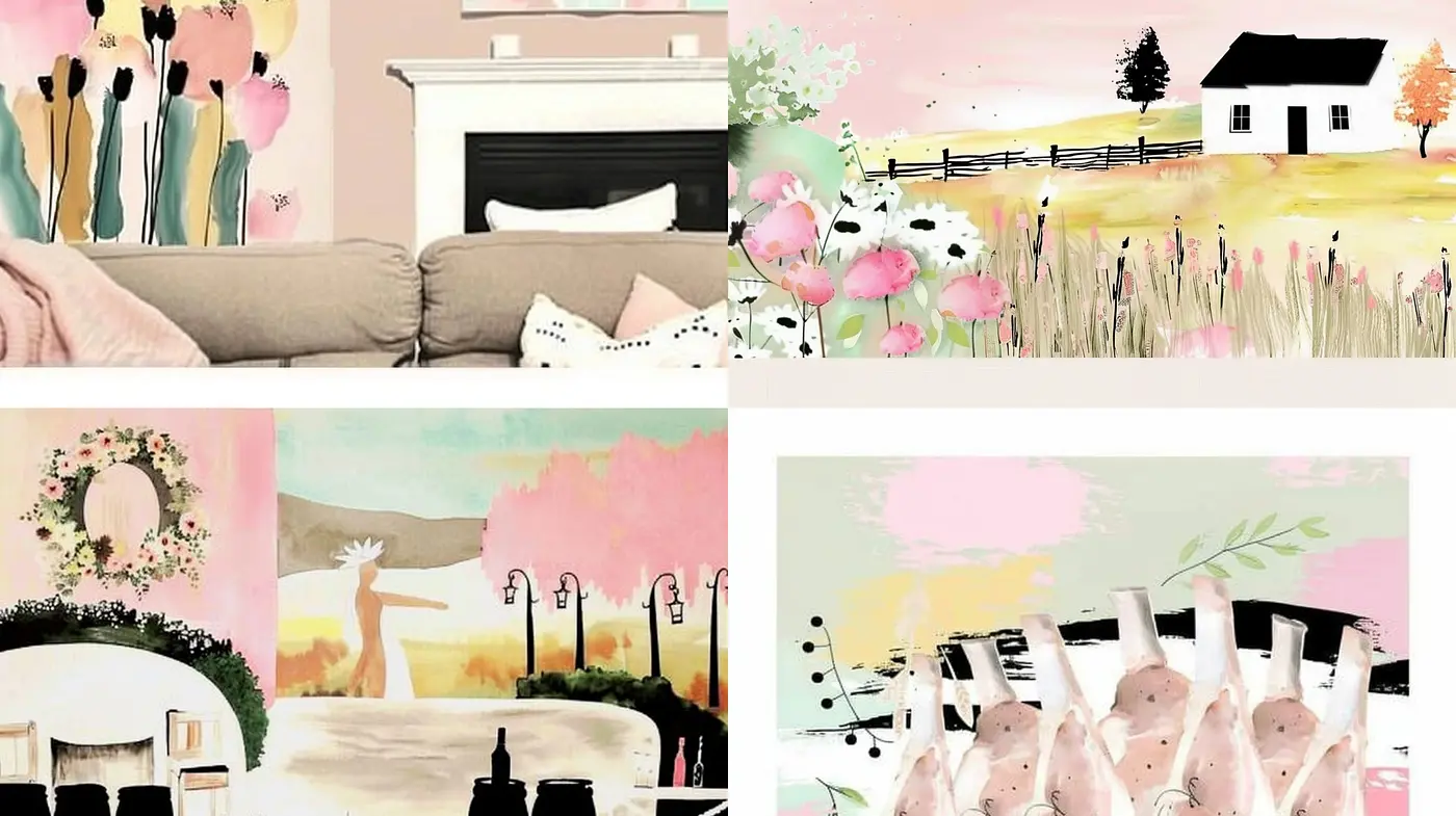 Pastel Dreamscape: A Harmonious Blend of Soft Hues and Whimsical Impressions - Midjourney sref style