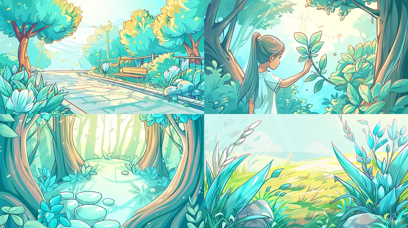 Enchanted Pastel Dreamscape Illustrations - Midjourney sref style