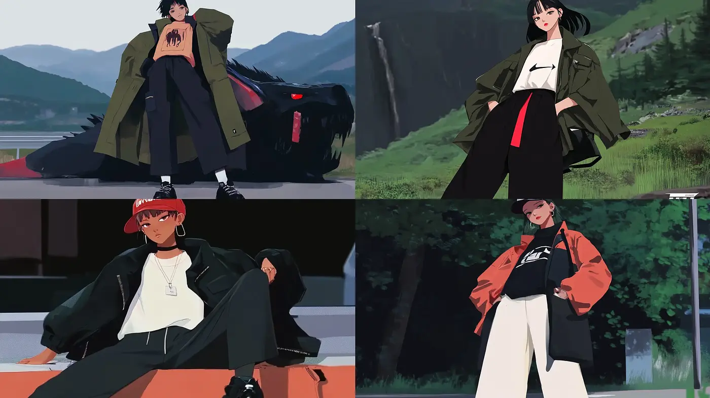 Contemporary Anime-Inspired Digital Art with Earth-Toned Palette - Midjourney sref style