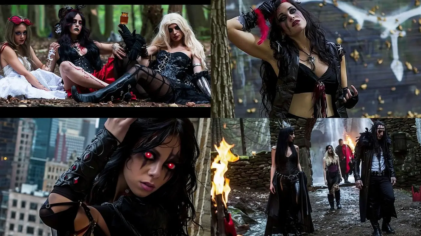 Cinematic Dark Gothic Ambiance with Fantasy Undertones - Midjourney sref style
