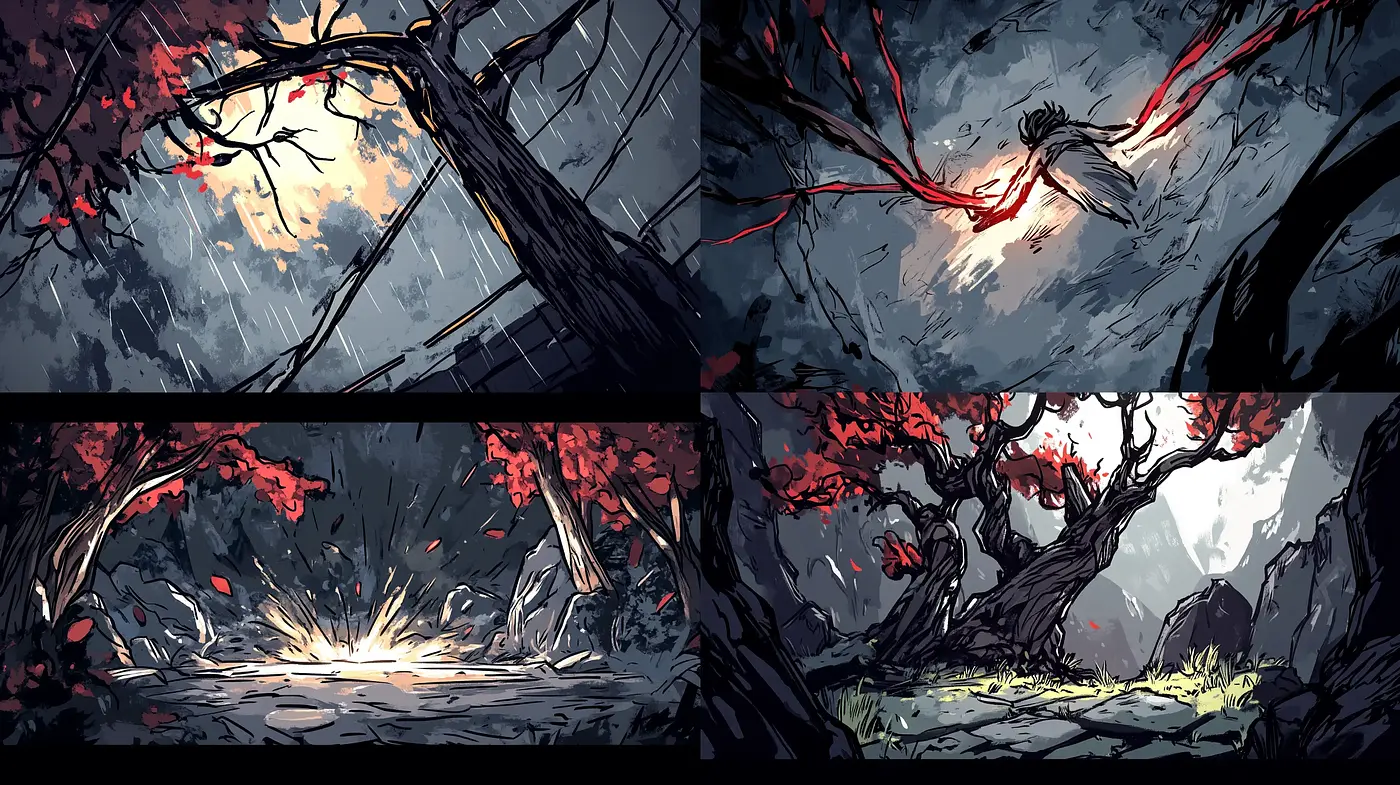 Ethereal Twilight: A Study in Stylized Nature and Otherworldly Ambiance - Midjourney sref style