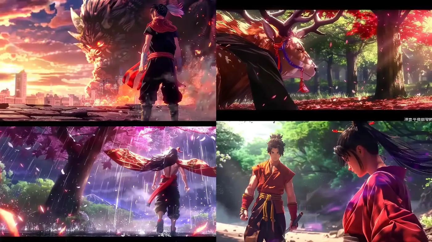 Ethereal Anime-Inspired Vistas with Vivid Nature Motifs - Midjourney sref style