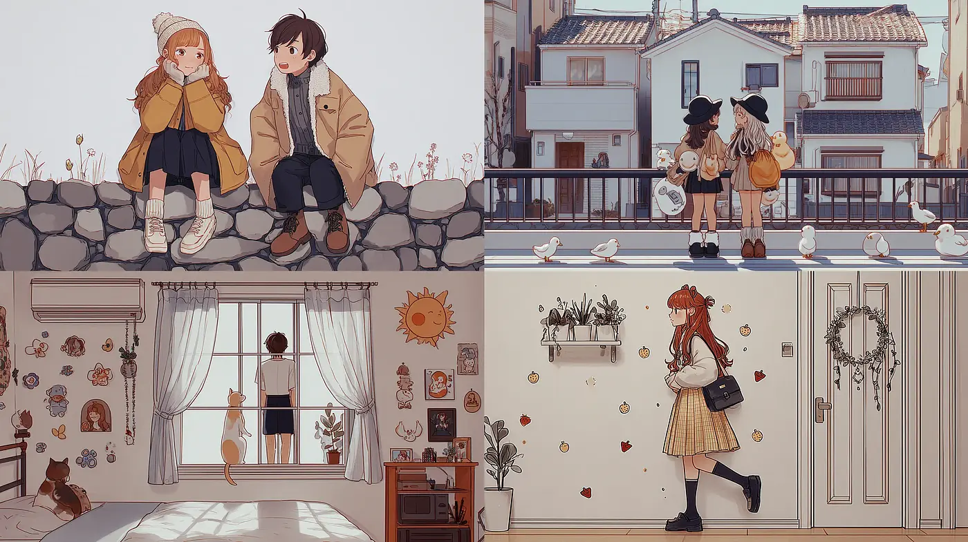Charming Whimsical Illustrations with a Cozy Atmosphere - Midjourney sref style