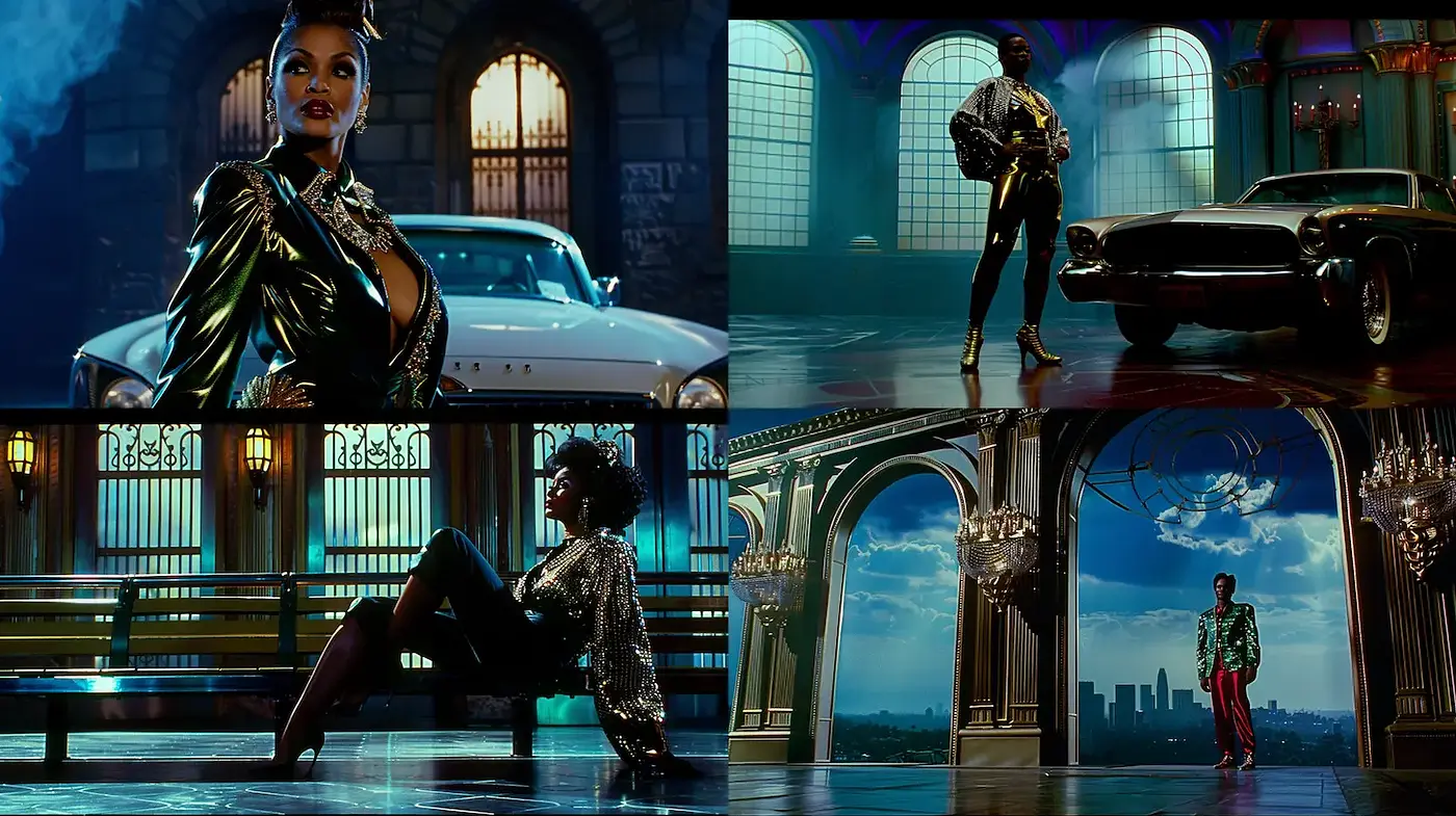 Cinematic Glamour with Bold Textures and Rich Colors - Midjourney sref style