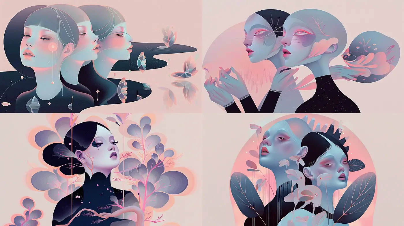 Ethereal Dreamscapes with Surreal Elegance - Midjourney sref style