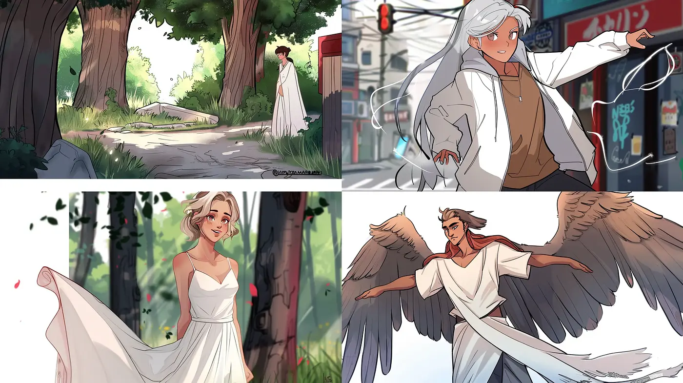 Ethereal Elegance in Contemporary Fantasy Illustration - Midjourney sref style
