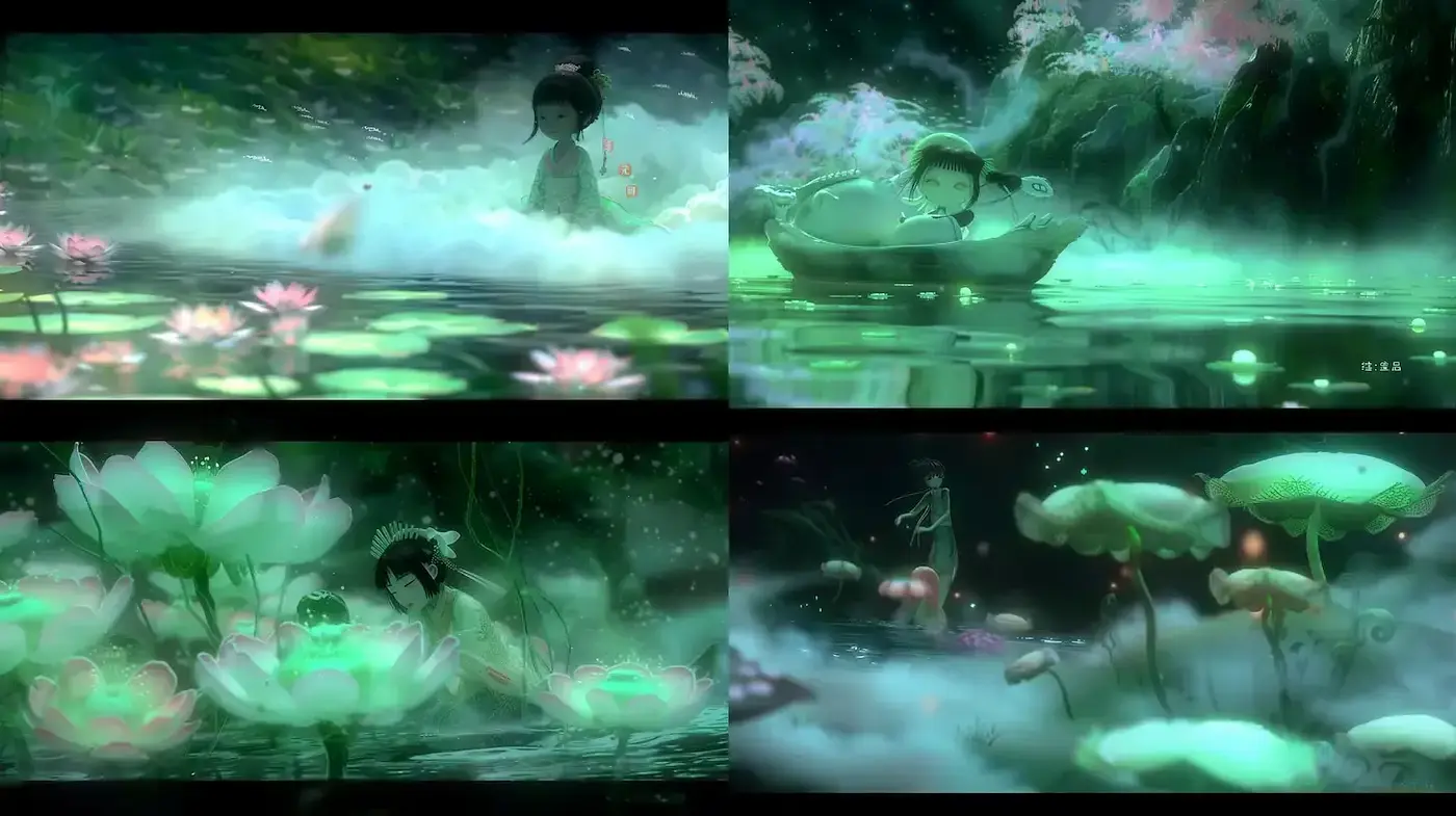 Enchanting and Dreamlike Fantasy Style with Luminous Elements - Midjourney sref style