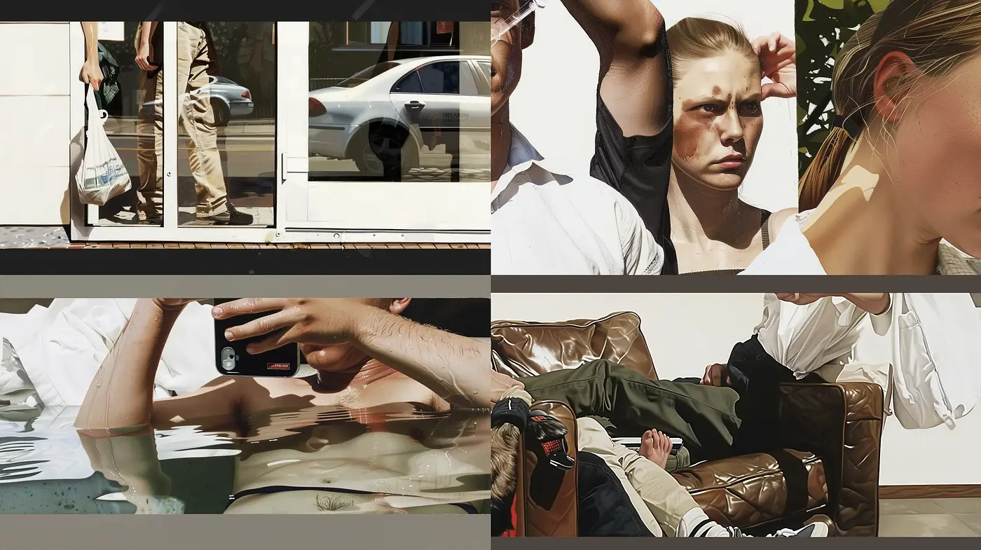 Contemporary Realism with Photographic Precision - Midjourney sref style