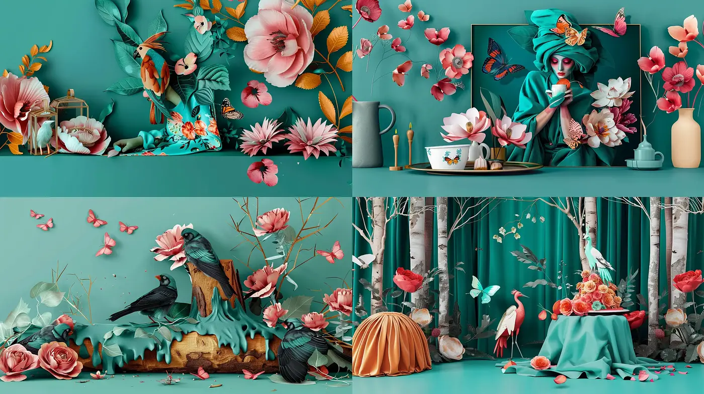 Enchanted Botanical Dreamscapes - Midjourney sref style