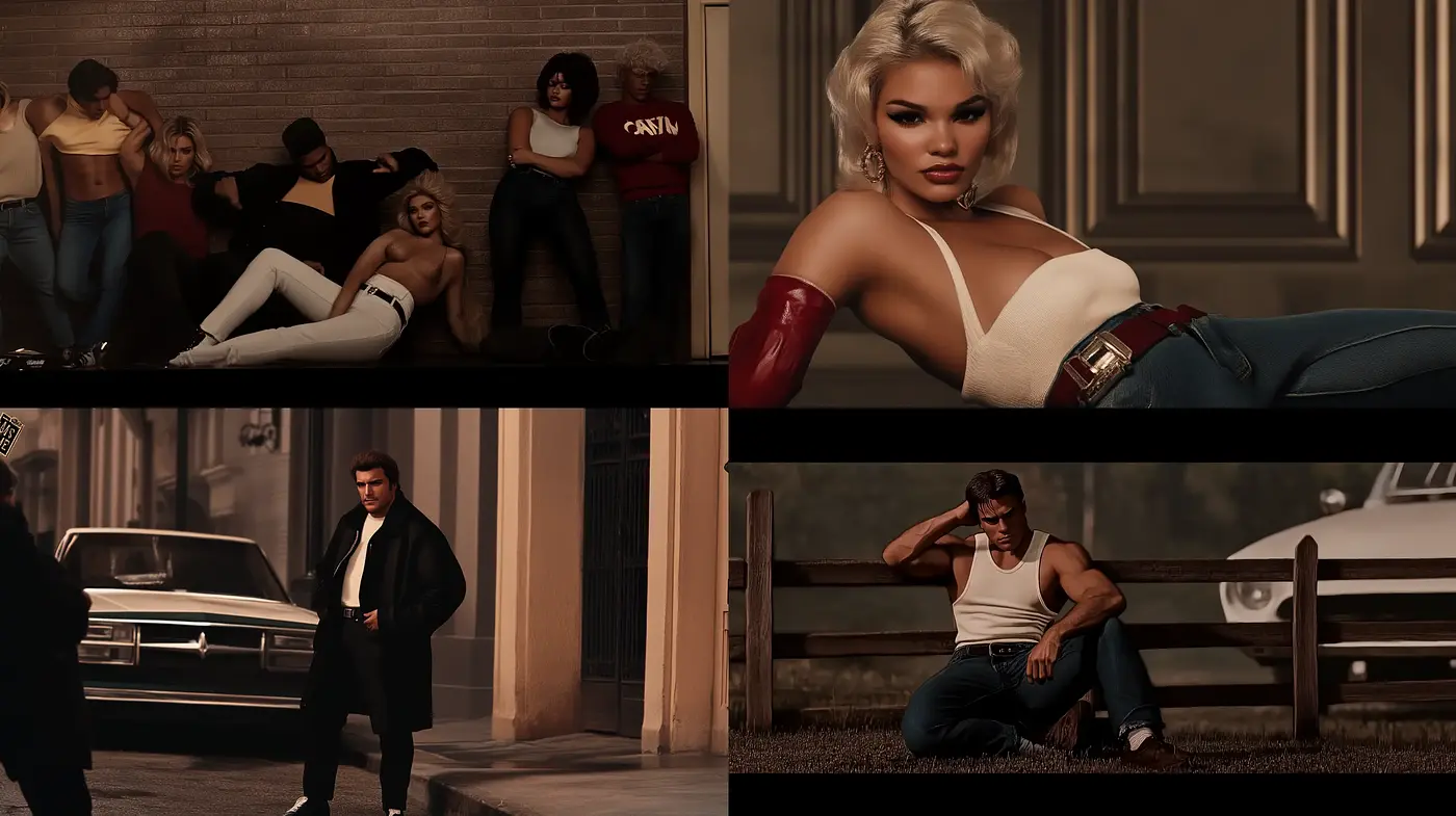 Cinematic Nostalgia in Sepia: A Homage to Classic Hollywood Glamour and Grit - Midjourney sref style