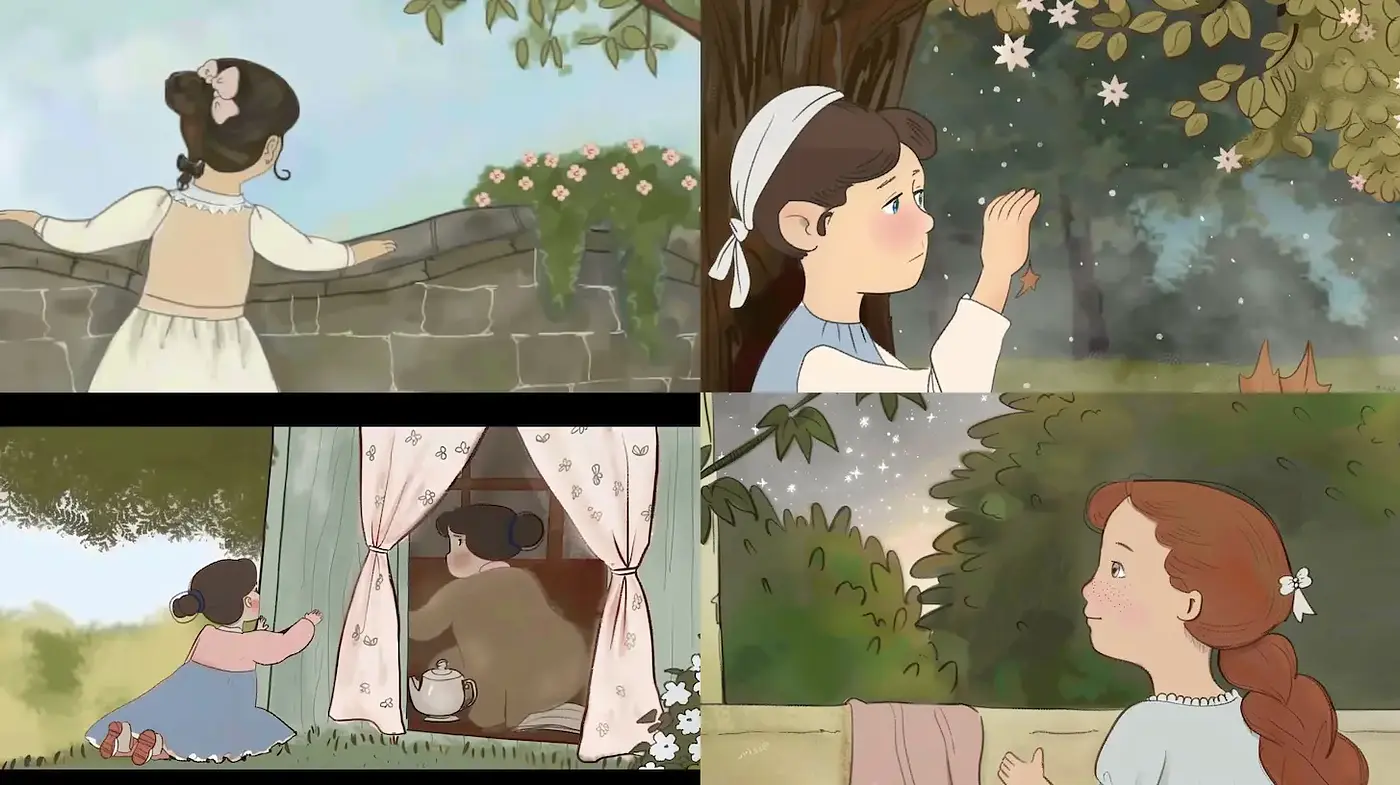 Charming and whimsical animated illustration style with soft, storybook qualities - Midjourney sref style