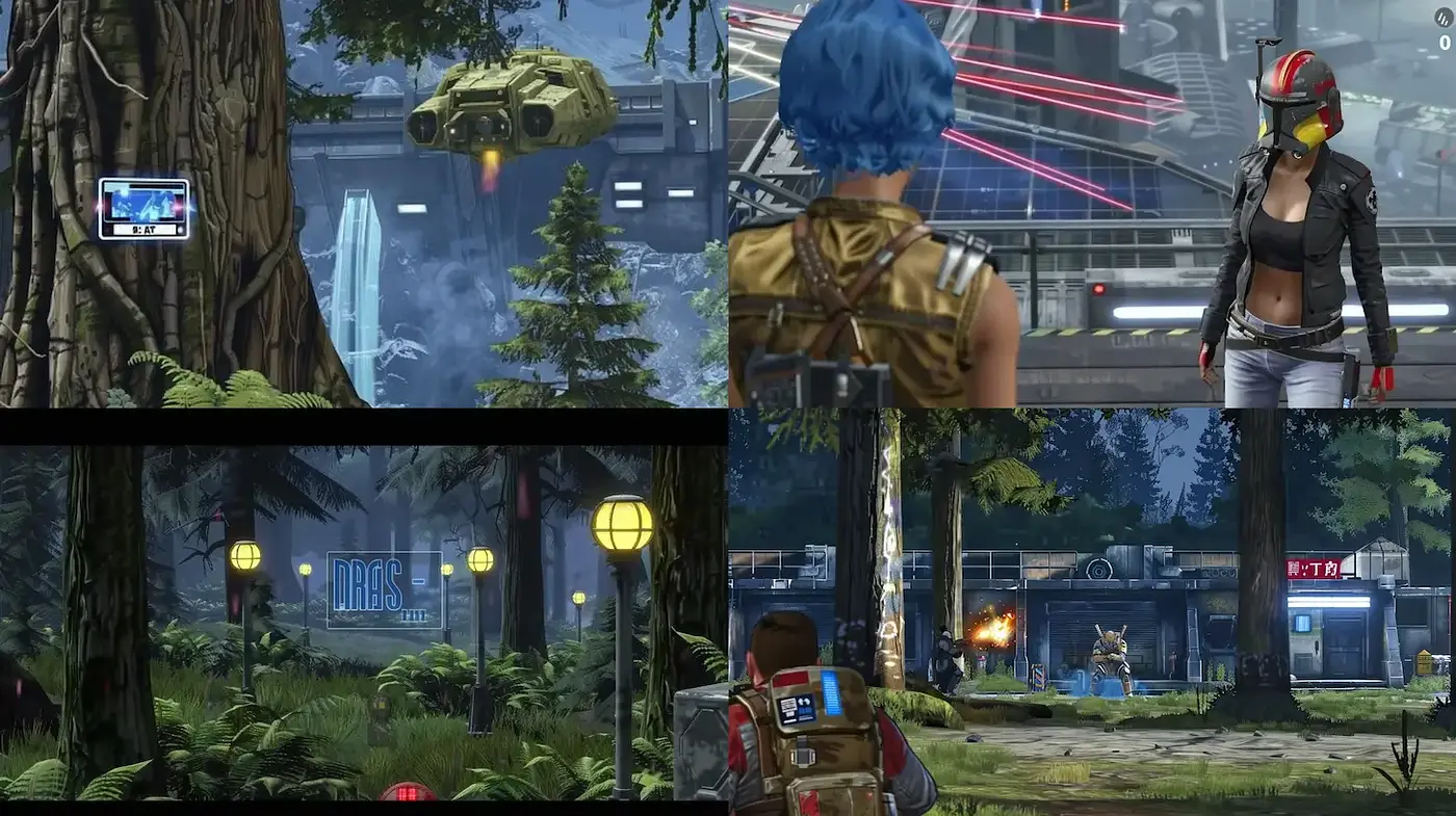 Futuristic urban landscapes with vibrant colors and dynamic textures - Midjourney sref style
