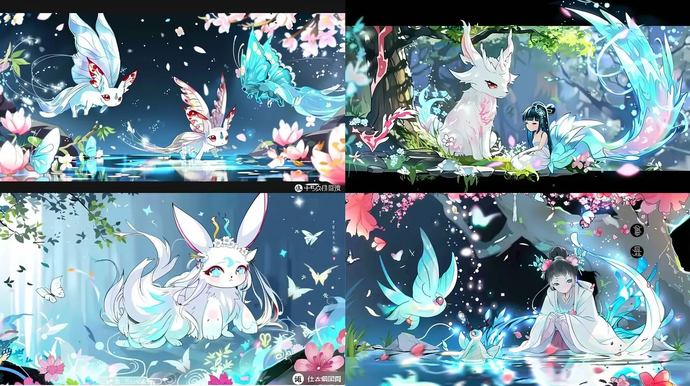 Ethereal Fantasy Nature in Luminous Anime-style Illustrations - Midjourney sref style