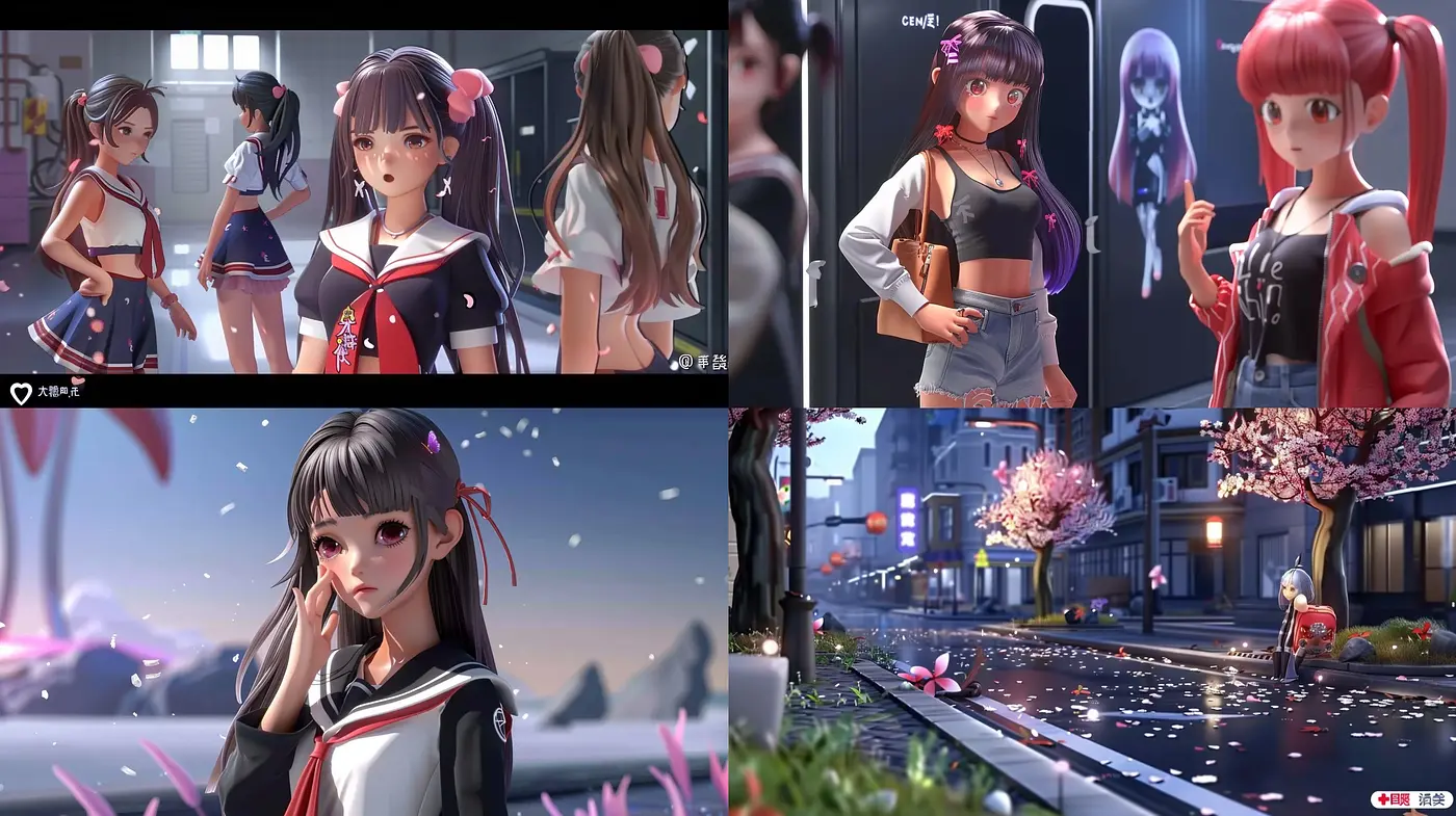 Ethereal Twilight: Consistent Anime Portraiture and Dreamy Urban Landscapes - Midjourney sref style
