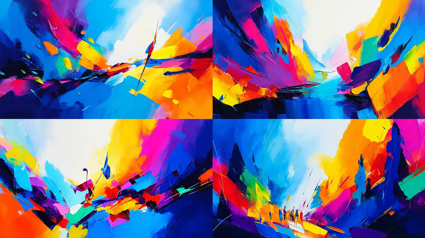 Vibrant and Abstract Expression of Colorful Landscapes - Midjourney sref style