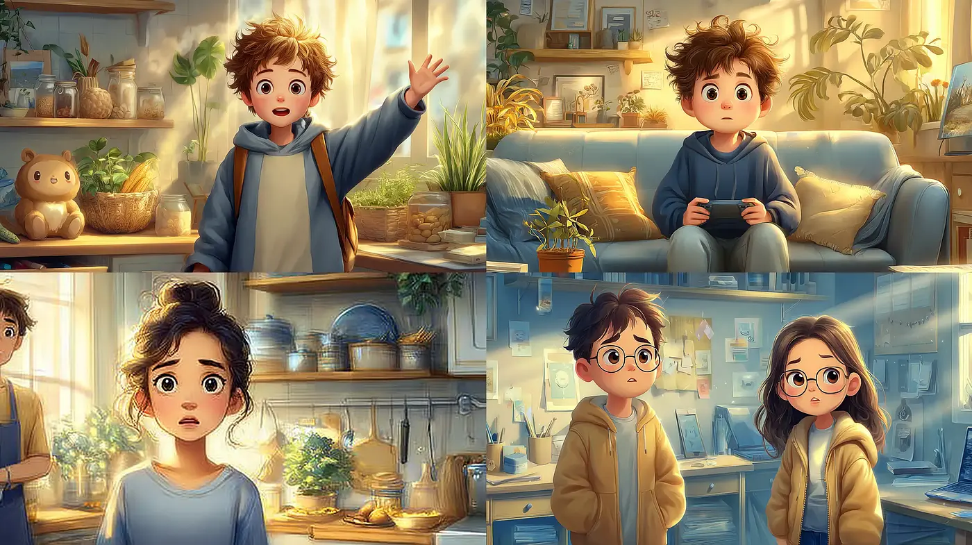 Whimsical and Cozy Illustrated Scenes with a Touch of Nostalgia - Midjourney sref style