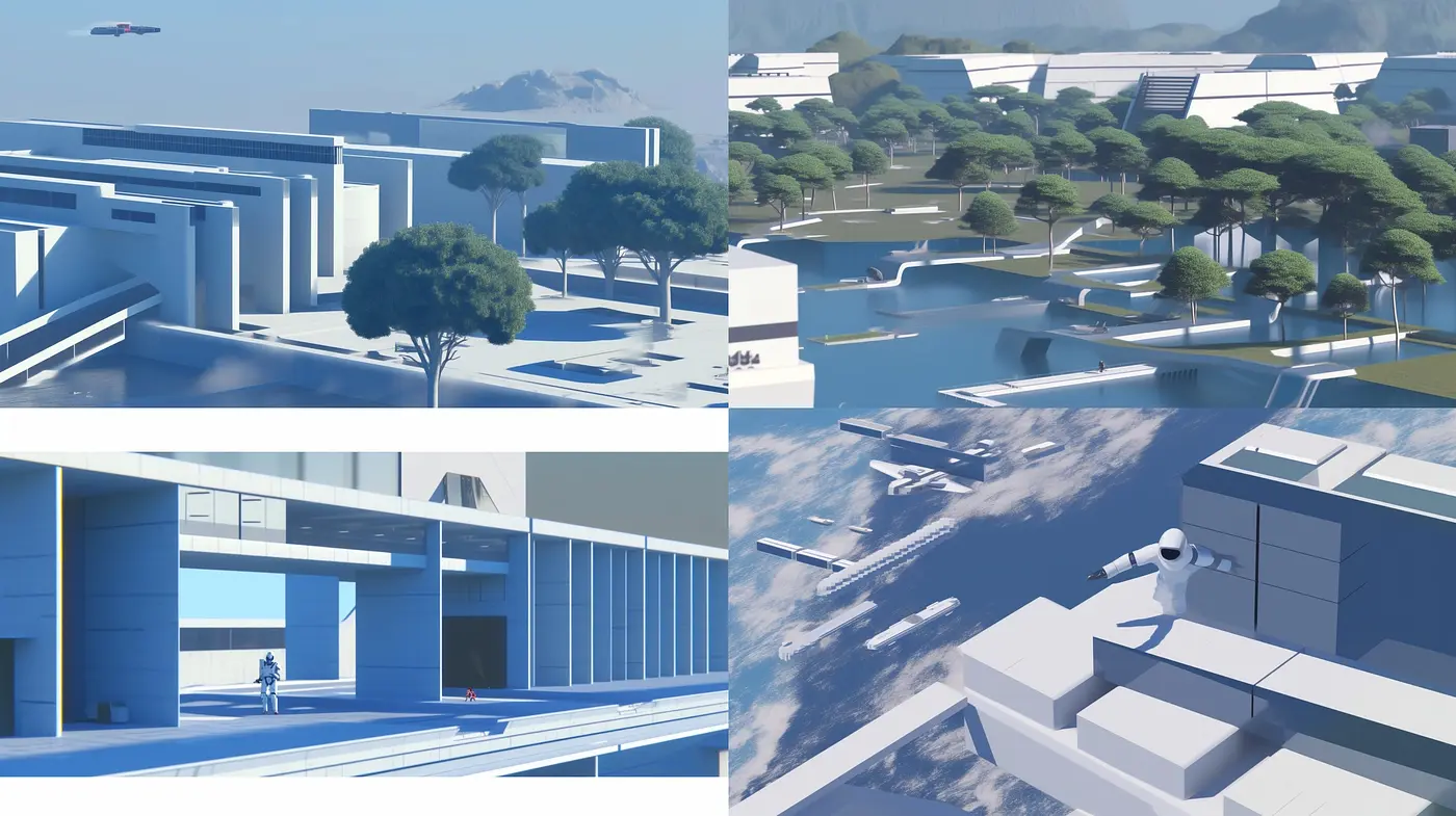 Harmonious Futuristic Serenity: A Celebration of Pastel and Geometric Aesthetics - Midjourney sref style