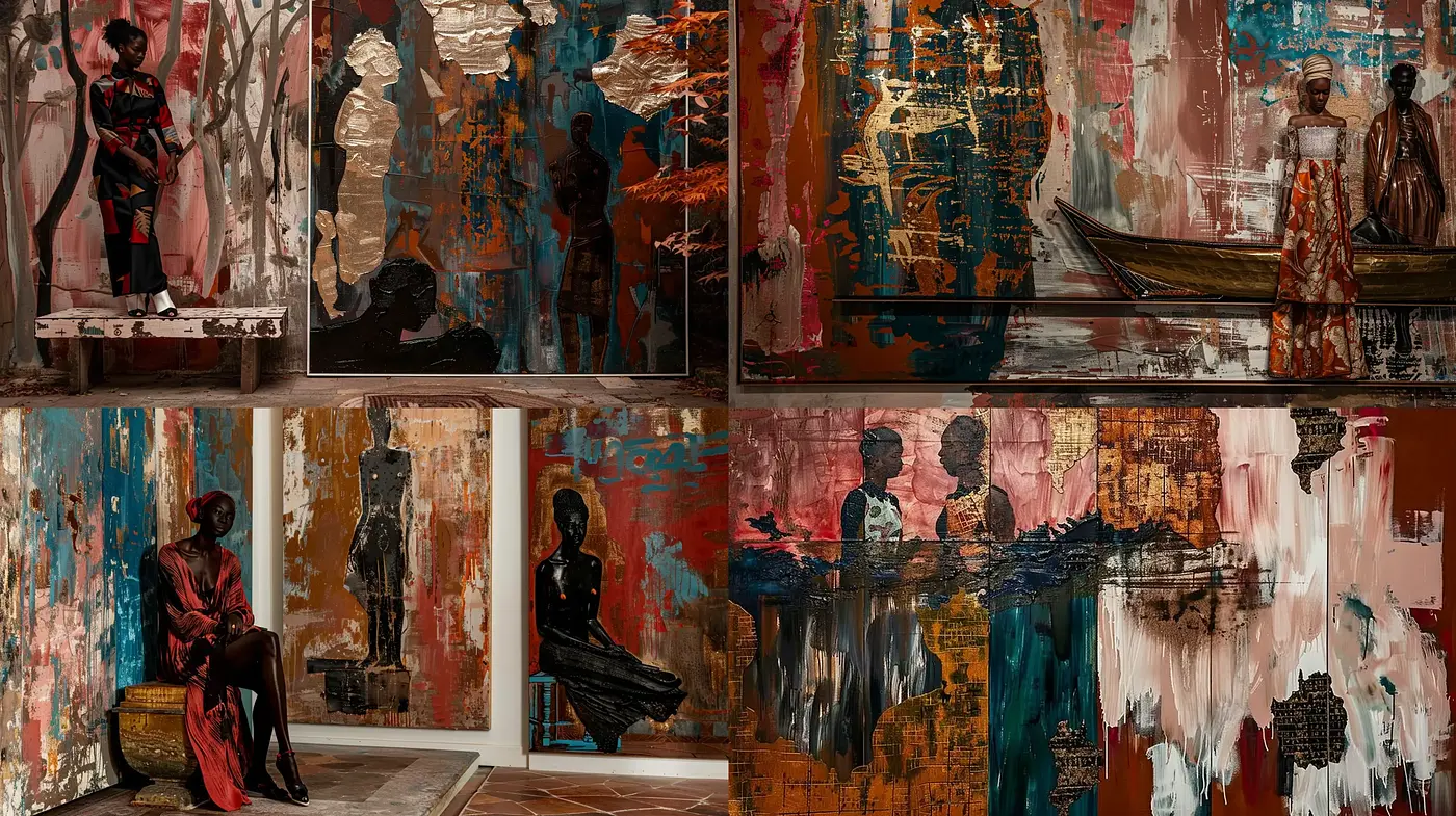 Abstract Textural Harmony with Vibrant Expressionist Influence - Midjourney sref style